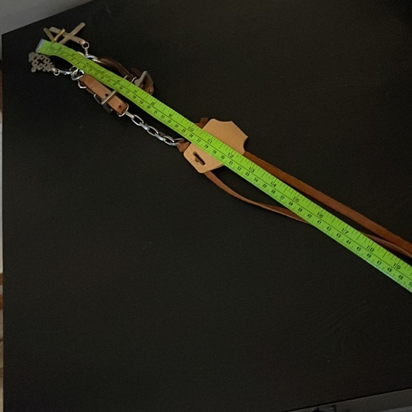 NWT Leather Belt Cross Statement Necklace - Picture 6 of 8